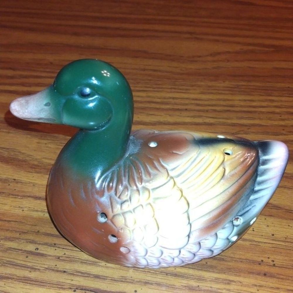Vintage Potpourri Porcelain Duck Figurine Home Decor Accents